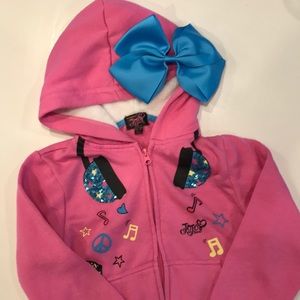 JoJo Siwa Pink Hoodie with Blue Bow